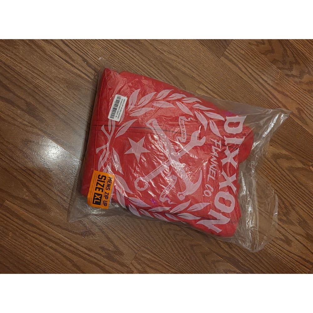 Dixxon Flannel Co Sturgis SD Red Full Zip Hoodie Mens XL Ground Up Customs